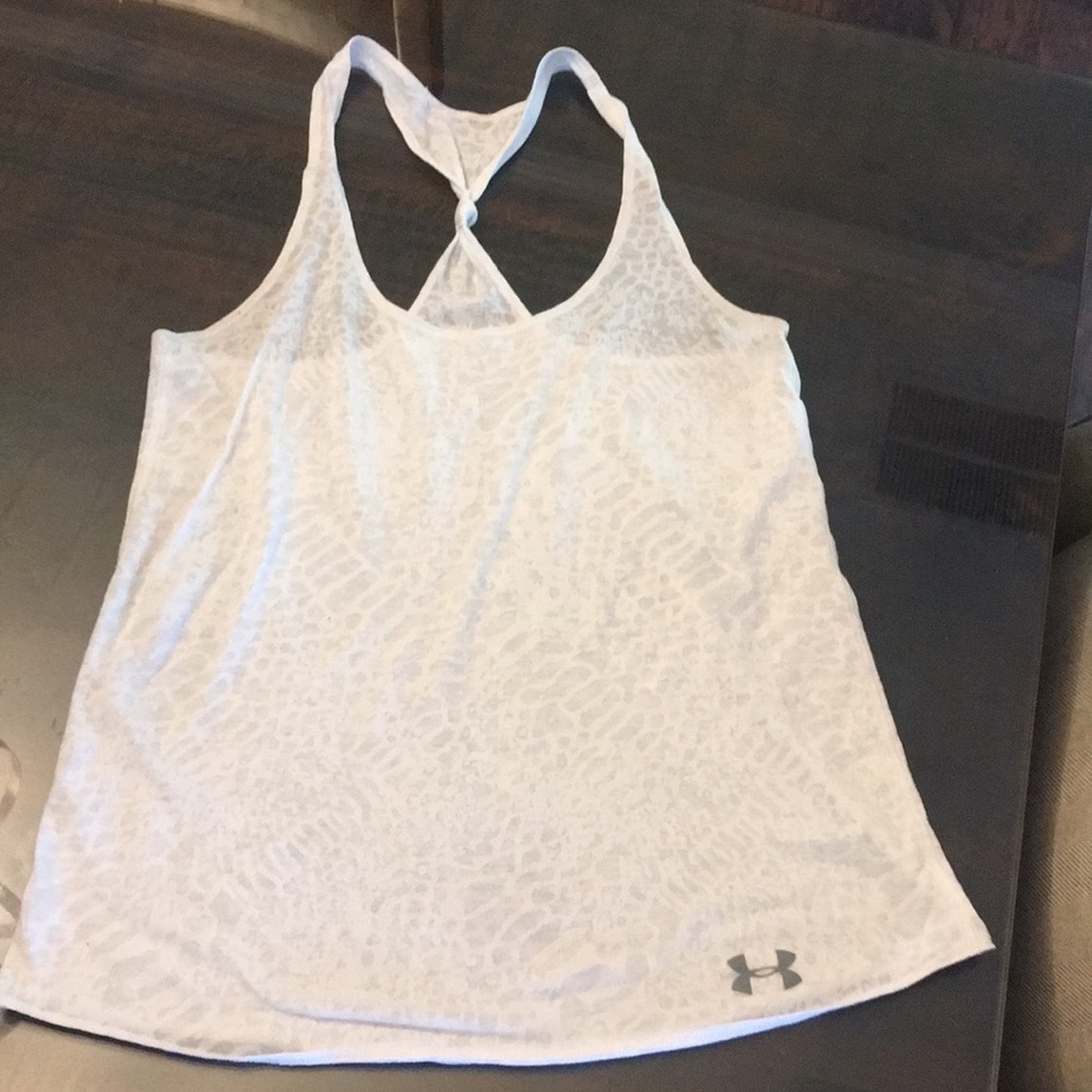 Under Armour white snakeskin print tank